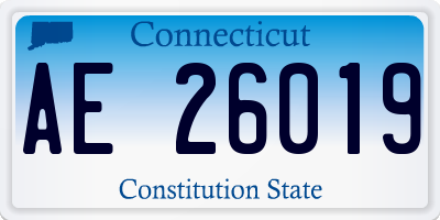 CT license plate AE26019
