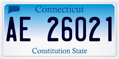 CT license plate AE26021