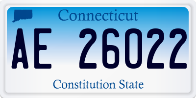 CT license plate AE26022