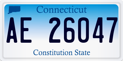 CT license plate AE26047