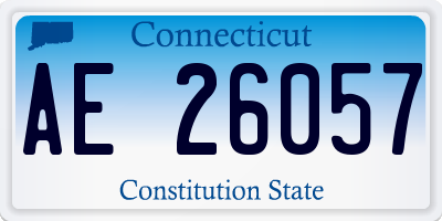 CT license plate AE26057
