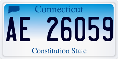 CT license plate AE26059