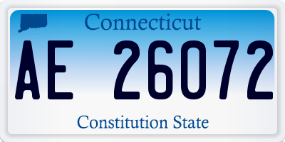 CT license plate AE26072