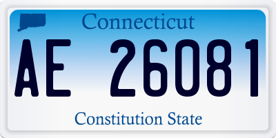 CT license plate AE26081