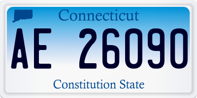 CT license plate AE26090