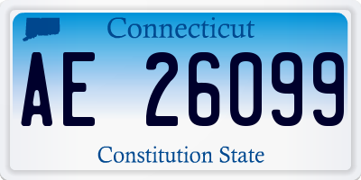 CT license plate AE26099