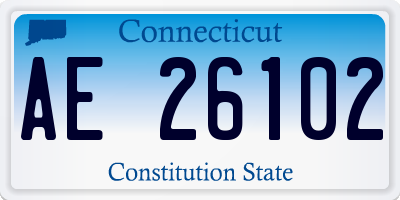 CT license plate AE26102