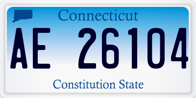 CT license plate AE26104
