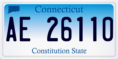 CT license plate AE26110