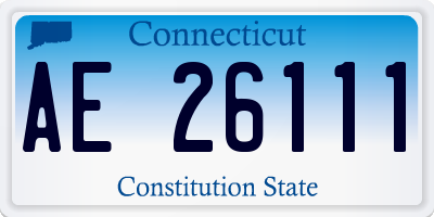 CT license plate AE26111