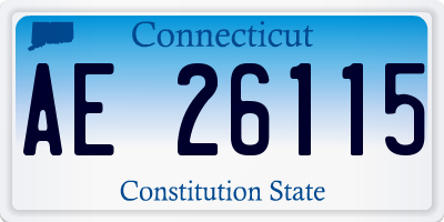 CT license plate AE26115
