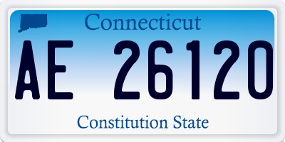 CT license plate AE26120