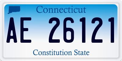 CT license plate AE26121