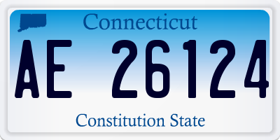 CT license plate AE26124