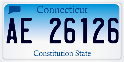 CT license plate AE26126
