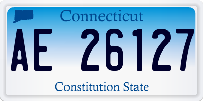 CT license plate AE26127