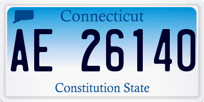 CT license plate AE26140