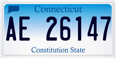 CT license plate AE26147