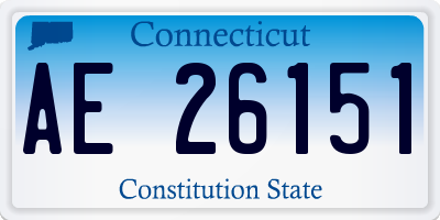CT license plate AE26151