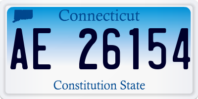 CT license plate AE26154