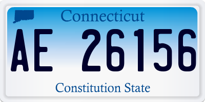 CT license plate AE26156