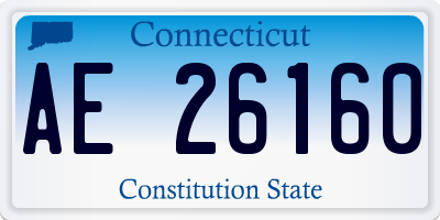 CT license plate AE26160