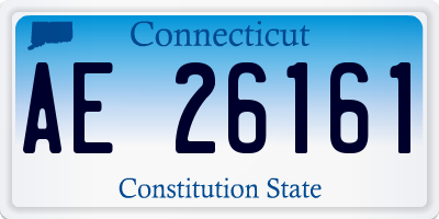 CT license plate AE26161