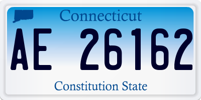 CT license plate AE26162