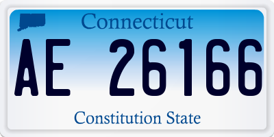 CT license plate AE26166