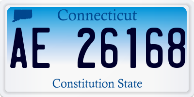 CT license plate AE26168