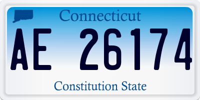 CT license plate AE26174