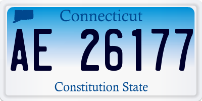 CT license plate AE26177