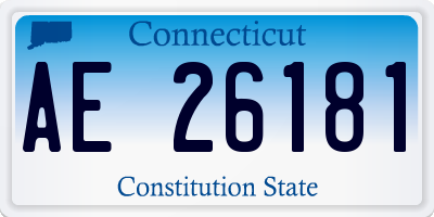 CT license plate AE26181