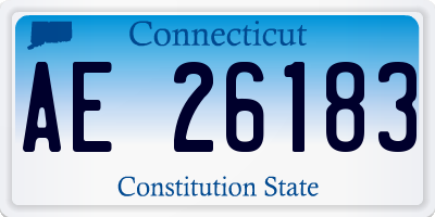 CT license plate AE26183