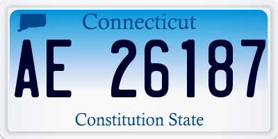 CT license plate AE26187