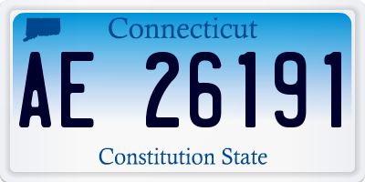 CT license plate AE26191