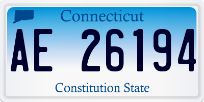 CT license plate AE26194
