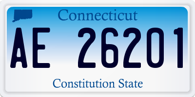 CT license plate AE26201