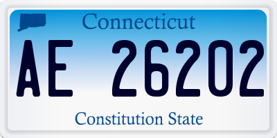 CT license plate AE26202