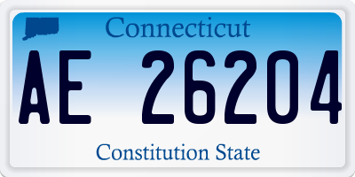 CT license plate AE26204