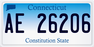 CT license plate AE26206