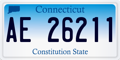 CT license plate AE26211