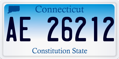 CT license plate AE26212