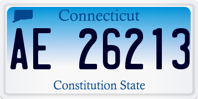 CT license plate AE26213