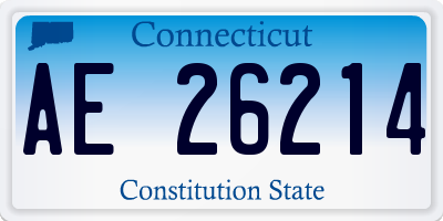CT license plate AE26214