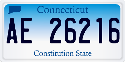 CT license plate AE26216