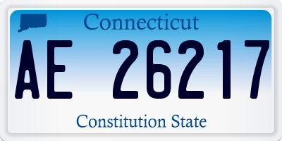 CT license plate AE26217