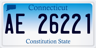 CT license plate AE26221