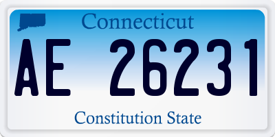 CT license plate AE26231