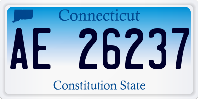 CT license plate AE26237